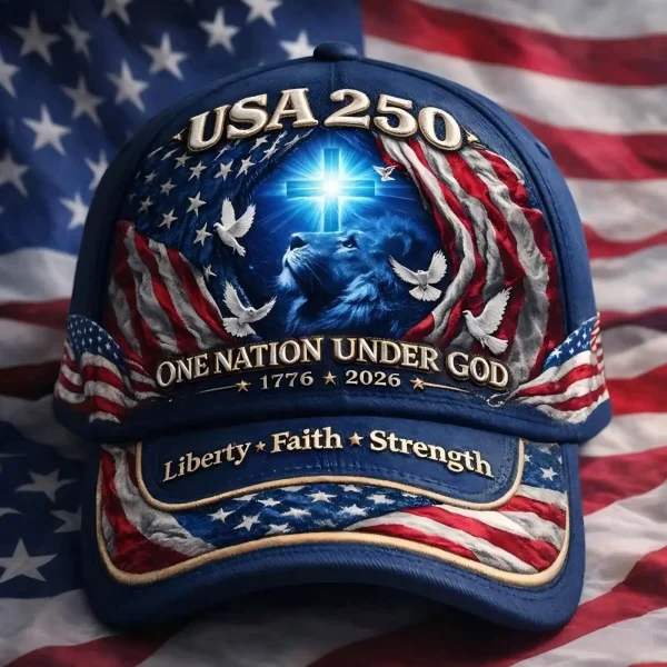 1776–2026 USA 250th Anniversary Lion of Judah Commemorative Cap