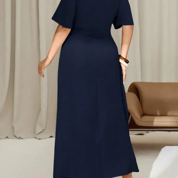 Women's Plus Size Linen Maxi Dress – Comfortable Casual Summer Style