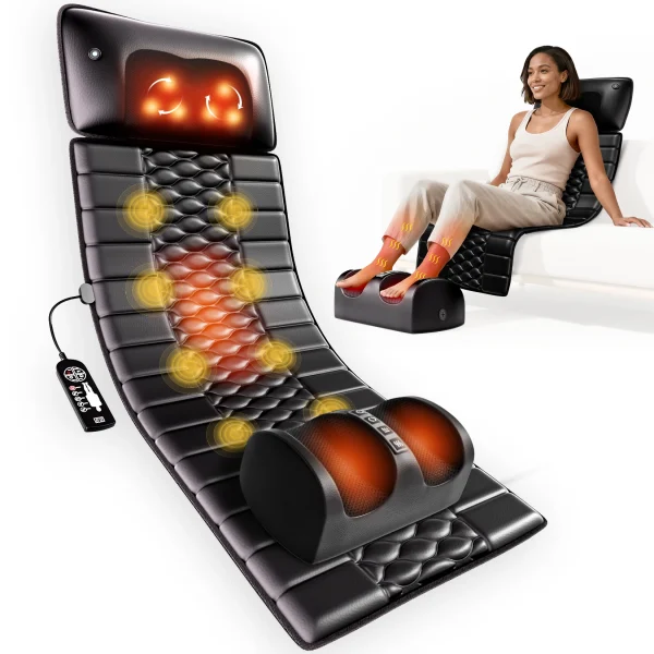 Full Body Shiatsu Massage Mat with Heat – Relaxing At-Home Comfort for Seniors
