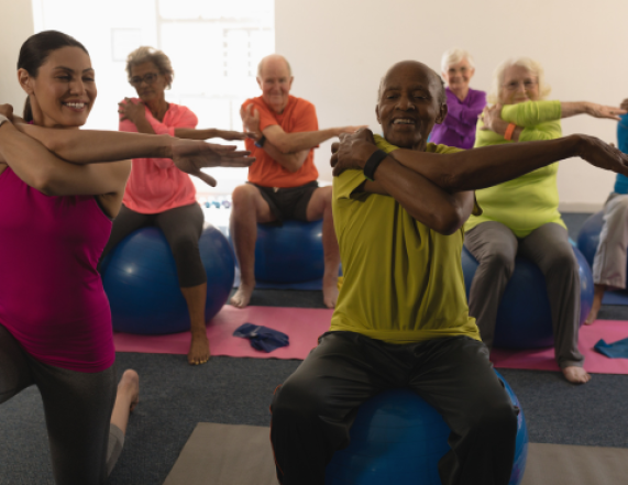Elderly People Exercising